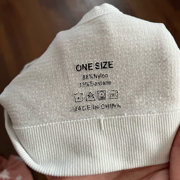 Cream Ribbed Bralette - Picture 3 of 3